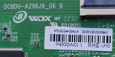 T-CON PARA TV / NUMERO DE PARTE 8T03D2432AUX / DCBDU-A296J9_06 B / P430QVN01.1 / 1202100840	 - Imagen 2